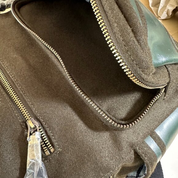 NWT Porter + Bond Otis Wool Backpack Olive Drab Green Men's Back to School - Picture 8 of 15